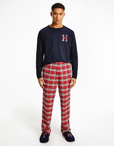 Пижама для дома с лонгсливом и фланелевыми брюками Tommy Hilfiger-Разноцветный