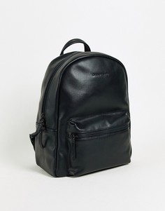Черный кожаный рюкзак Smith & Canova-Черный цвет
