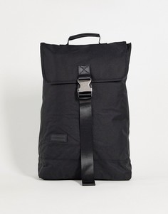 Черный нейлоновый рюкзак с застежкой-пряжкой Consigned-Серый