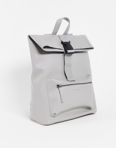 Серый рюкзак с карманом и загнутым верхом с застежкой-зажимом Fenton