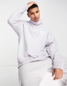 Сиреневая oversized-водолазка с надписью «Future» от комплекта Topman-Фиолетовый цвет