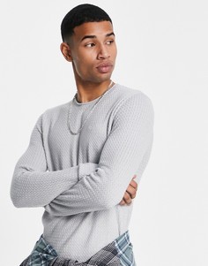 Серый вязаный джемпер Hollister