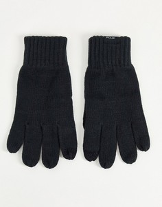 Темно-синие перчатки в рубчик French Connection FCUK-Темно-синий