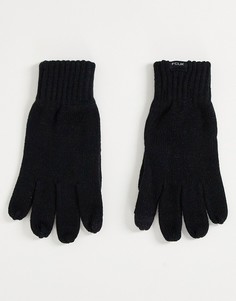 Черные перчатки в рубчик French Connection FCUK-Черный цвет
