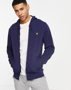Темно-синий худи на молнии Lyle & Scott