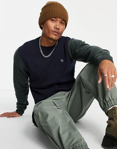 Джемпер темно-синего цвета с контрастными вставками Carhartt WIP-Темно-синий