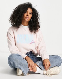 Розовый свитшот с круглым вырезом и логотипом Levis-Разноцветный