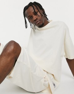 Светло-бежевая пижама для дома с шортами и футболкой ASOS DESIGN Essentialwear-Бежевый