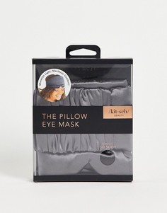 Атласная маска для сна темно-серого цвета Kitsch-Серый