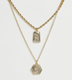 Ярусное ожерелье Reclaimed Vintage inspired st christopher-Золотой