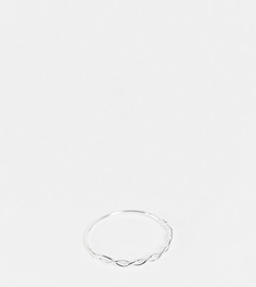 Кольцо из стерлингового серебра с плетеным дизайном Kingsley Ryan Curve-Серебристый