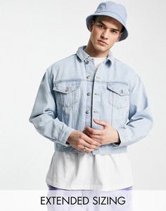 Светлая выбеленная куртка из денима в стиле 90-х ASOS DESIGN-Голубой
