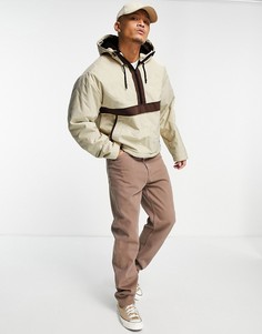 Стеганая куртка в стиле oversized цвета экрю ASOS DESIGN-Светло-бежевый цвет