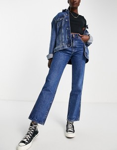 Синие выбеленные джинсы с завышенной талией в винтажном стиле Wrangler-Голубой