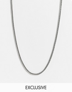 Тяжелое ожерелье-цепочка серебристого цвета Reclaimed Vintage Inspired-Серебристый