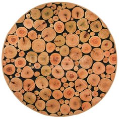 Коврик придверный, 75 см, круглый, резиновый, с ковролином, Velur, Vortex, 24251