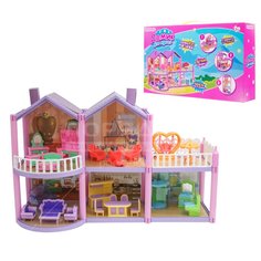 Игр Домик для кукол с мебелью, картон, 31*20*6,5см 294-134 Игроленд