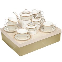 Сервиз чайный из керамики, 15 предметов, Геометрия 760-392
