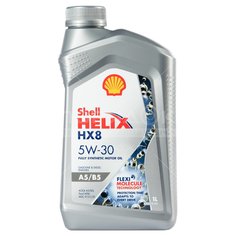 Масло моторное синтетическое, 5W30, Shell, Helix HX8 A5/B5, 1 л, 550046778