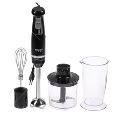 Блендер погружной 800 Вт, 1 скорость, стакан, венчик, измельчитель, Delta, DL-7041B, черный Дельта