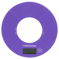 Весы кухонные электронные, Maxima, MS-067, платформа, точность 1 г, до 5 кг, фиолетовые