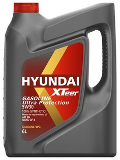 Моторное масло Hyundai XTeer Gasoline Ultra Protection 5W30, 6 л