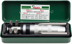 Отвертка с набором вставок HANS с битами 1/2&quot; 4606-8 (хром)