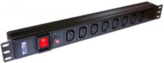 Блок распределения питания LANMASTER TWT-PDU19-10A8C3 (черный)