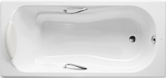 Чугунная ванна 170x80 см с противоскользящим покрытием Roca Haiti SET/2327G000R/526804210/150412330