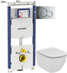 Комплект подвесной унитаз Ideal Standard Tesi Aquablade T007901 + T352701 + система инсталляции Geberit 111.362.00.5 + 115.770.21.5