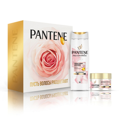 Набор подарочный Pantene Miracles: Шампунь 300 мл, Маска для волос с розовой водой 160 мл