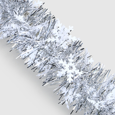 Гирлянда новогодняя Weiste 6462 снежинки серебро 60 мм 2 м
