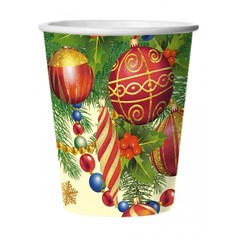 Стакан картонный Bgreen ёлочные украшения 0,25 л