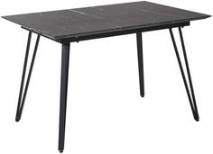 Стол раскладной диего мрамор графит (r-home) черный 120x75x80 см.