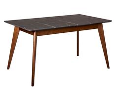 Стол раскладной лунд мрамор графит (r-home) черный 140x75x80 см.