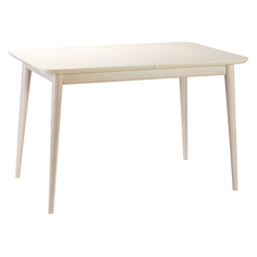 Стол обеденный раздвижной сканди жемчуг (r-home) белый 120x75x80 см.