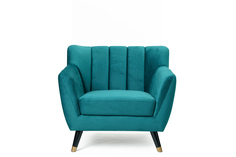 Кресло kj2021 бирюзовое (kelly lounge) бирюзовый 91x80x83 см.