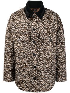 FIVE CM стеганая куртка-рубашка с леопардовым принтом