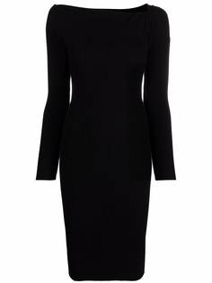 Blumarine платье миди в рубчик