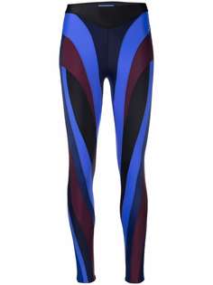 Mugler panelled colour-block leggings