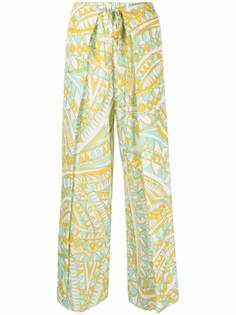 Emilio Pucci брюки с принтом Bandierine и завязками