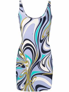 Emilio Pucci приталенное платье с принтом Onde