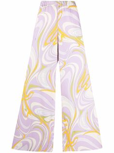 Emilio Pucci широкие брюки с принтом Onde