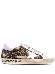 Golden Goose кеды Superstar с леопардовым принтом