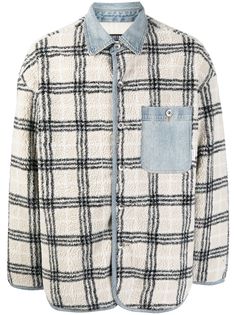 FIVE CM джинсовая рубашка в клетку