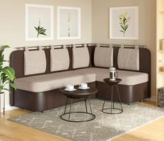 Диван кухонный угловой Сюрприз Лагуна М2 со спальным местом Беж Дельфин Smart