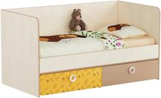 Кровать-чердак Маша и Медведь Happy Days три спинки Smart