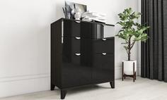 Комод Сканди 32 черный глянец Smart