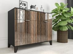 Комод Сканди 17 Зебрано поперечный глянец Smart