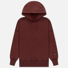 Мужская толстовка Champion Reverse Weave Garment Dyed & Acid Wash Hoodie, цвет бордовый
